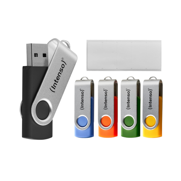 Intenso 5x16GB Basic Line USB 2.0 spominski ključki - Barvni - slika 2