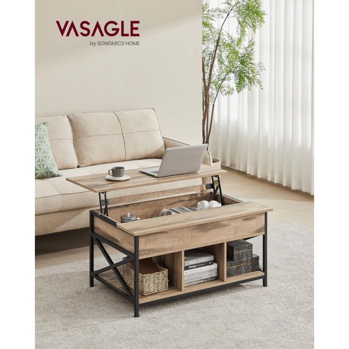 VASAGLE Mizica s predali hrast - slika 2