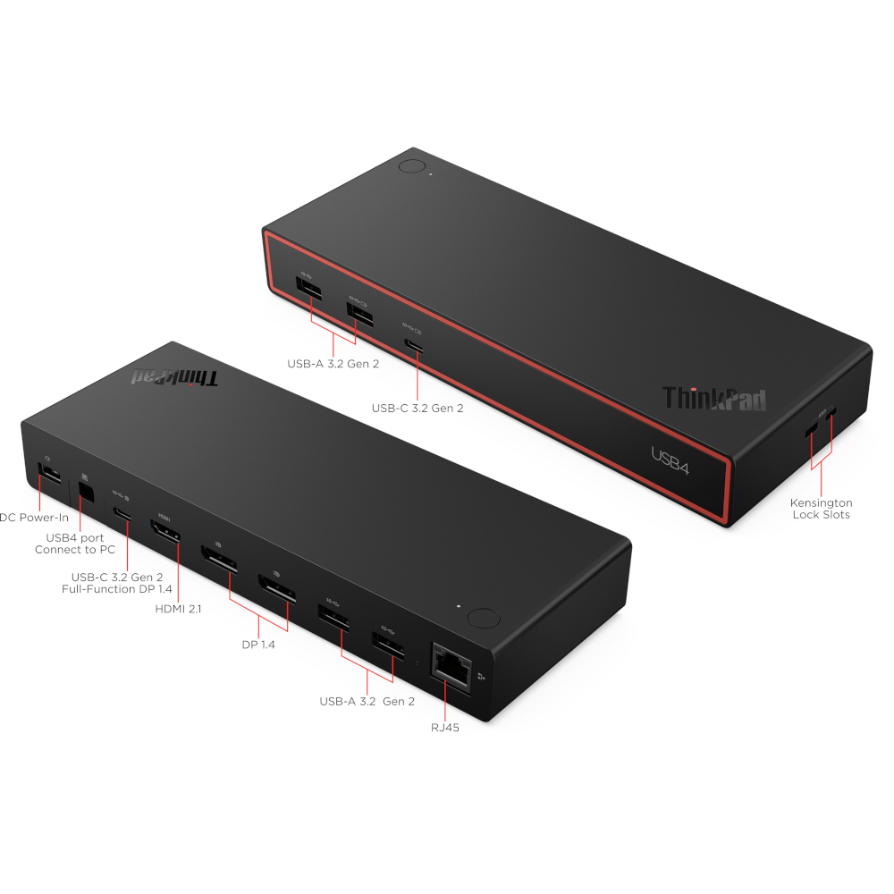 LENOVO ThinkPad USB4 Dock 5000 priklopna postaja USB Type-C 65W (docking station) - slika 3