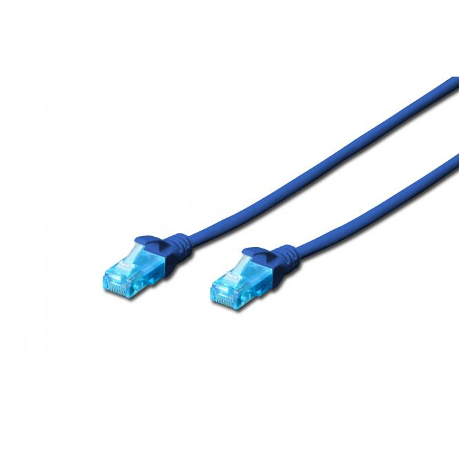 Omrežni kabel Digitus UTP patch Cat5e 0,5m (moder)
