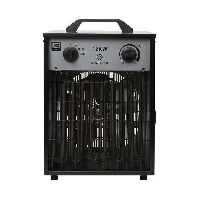 SHX industrijski ventilatorski grelnik 12 kW, črn - slika 2