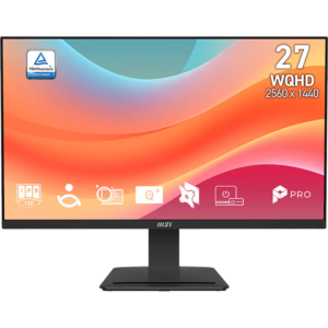 Zaslon MSI PRO MP273Q E7 / 68,6 cm (27") / 2560 x 1440 (WQHD) / IPS / 75Hz / 4 ms (GTG) / 250 nits / 1000:1