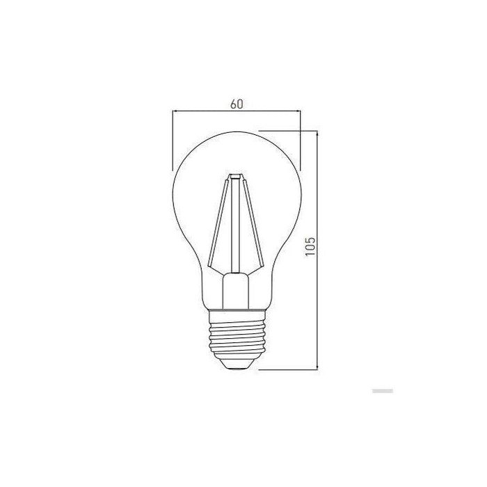 GTV LED sijalka E27 8W A60 3000K FILAMENT - slika 4