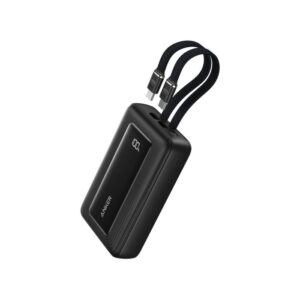 Anker Zolo Powerbank 10000 mAh, 35W z vgrajenima USB-C kabloma, črn