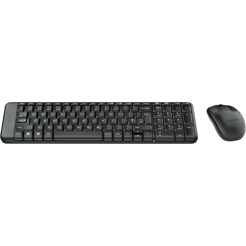 LOGITECH MK220 brezžična tipkovnica in miška (črna) - slika 2