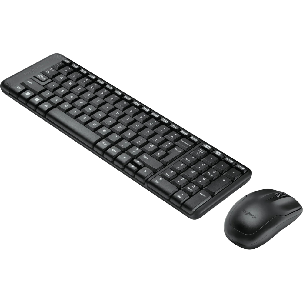 LOGITECH MK220 brezžična tipkovnica in miška (črna) - slika 3